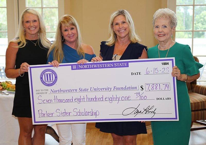 Parker Sisters Scholarship check presentation